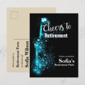 applaudissements à la retraite invitation par cart (Devant / Derrière)