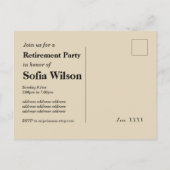 applaudissements à la retraite invitation par cart (Dos)