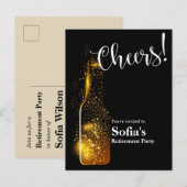 applaudissements à la retraite invitation par cart (Devant / Derrière)