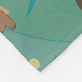 Applaus aap en bananen in boompatroon fleece deken (Hoek)