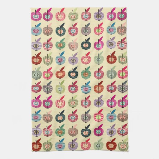 Applaus in Retrostijl Theedoek (Verticaal)