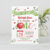 Apple 1e verjaardag Uitnodiging - Apple of Our Eye (Staand voorkant)