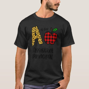 Apple A is voor hoofdassistent terug naar school T-shirt