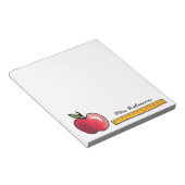 Apple and Ruler Personalized Teacher 5.5 x 6 Notitieblok (Schuin)