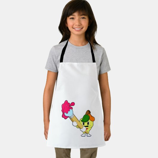 Apple as Painter with Paint Schort (Insitu)