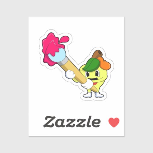 Apple as Painter with Paint Sticker (Vel)