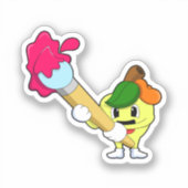Apple as Painter with Paint Sticker (Voorkant)