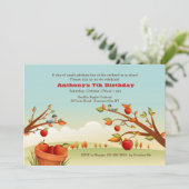 Apple Autumn Picking Invitation Kaart (Staand voorkant)