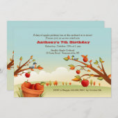 Apple Autumn Picking Invitation Kaart (Voorkant / Achterkant)