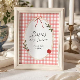 Apple Baby Shower Baby's zijn Lief Poster