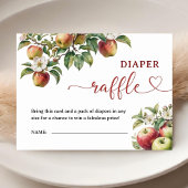 Apple Baby shower Herfst Luier Raffle Enclosure Informatiekaartje