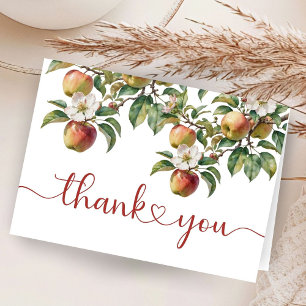 Apple Baby Shower Herfst Vouwbare Bedankkaart