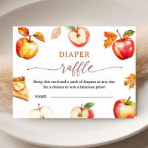 Apple Baby shower Luier Raffle Enclosure Kaart