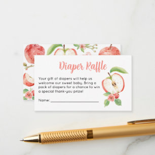 Apple Baby Shower Luier Raffle Ticket Informatiekaartje
