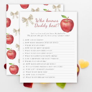 Apple babyshower Wie kent papa het beste spel