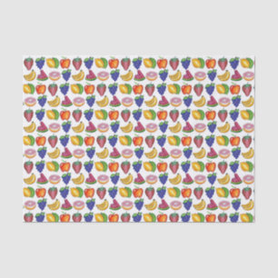 Apple Banana Lemon Limoen Grapes Berry Fruit Salad Tissuepapier