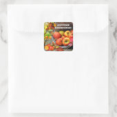 Apple Basket Autumn Greetings Rechthoekige Sticker (Tas)
