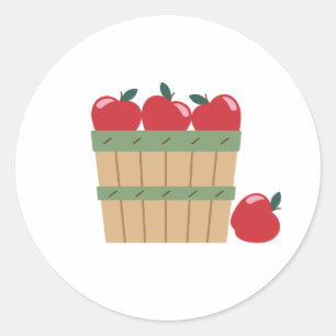 Apple Basket Ronde Sticker