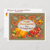 Apple Basket Thanksgiving Holiday Briefkaart (Voorkant / Achterkant)