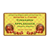 Apple Baskets op gele schaal Etiket (Voorkant)