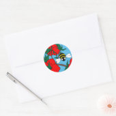 Apple Bee Round Sticker (Enveloppe)