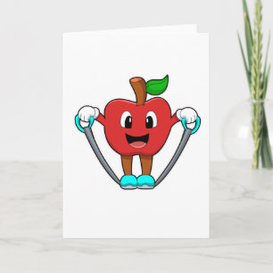 Apple bij fitness met touw kaart