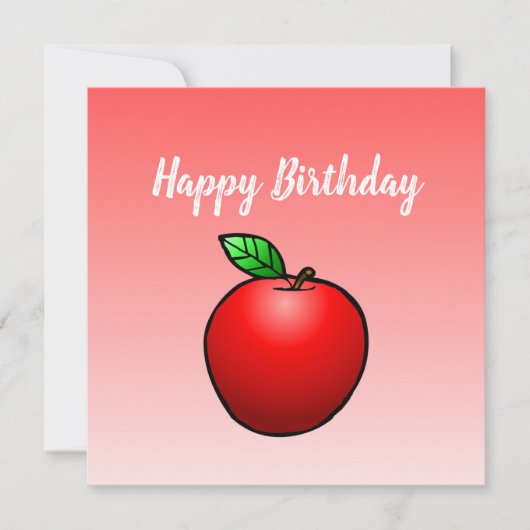 Apple Birthday Kaart (Voorkant)