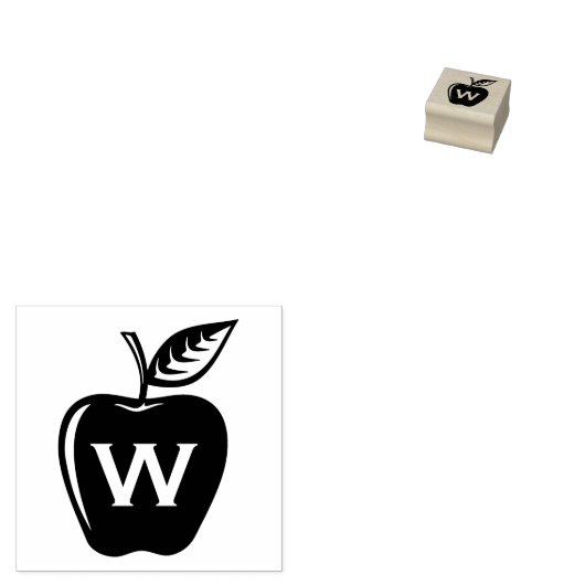 Apple Black Rubberstempel (Gestempeld)