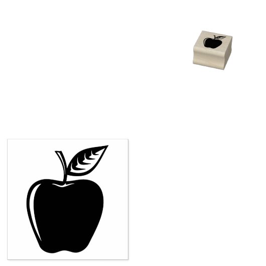 Apple Black Rubberstempel (Gestempeld)