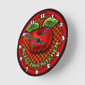 Apple Bless This Kitchen klok (Hoek)
