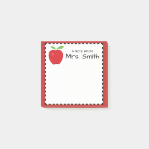 Apple-blocnote voor een leraar post-it® notes