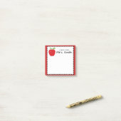 Apple-blocnote voor een leraar post-it® notes (Op bureau)