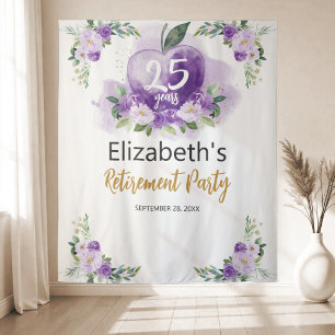 Apple Bloemen Leraar Pensioen Party Achtergrond Wandkleed