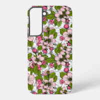 Apple-bloesem op wit