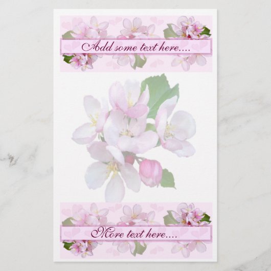 APPLE BLOSSOM ~ Briefpapier (Voorkant)