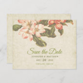 Apple Blossom Bruiloft Save the Date Kaart (Voorkant / Achterkant)