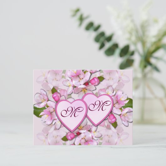 APPLE BLOSSOM & COEURS ~ Carte postale (Debout devant)