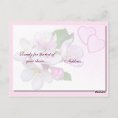 APPLE BLOSSOM & COEURS ~ Carte postale (Dos)
