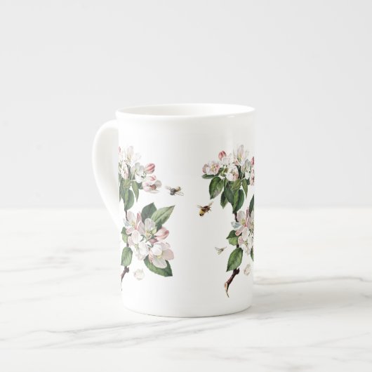 Apple Blossom en Bees Bone China Mok (Voorkant links)