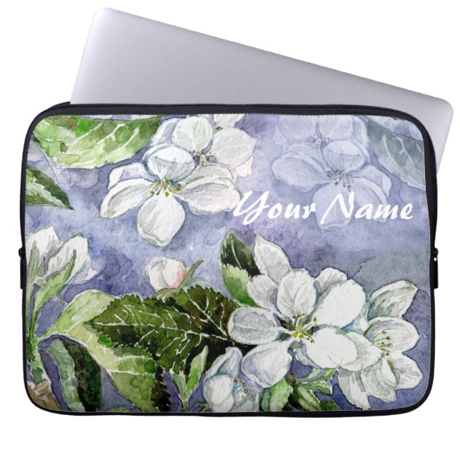 Apple blossom laptop sleeve (Voorkant)
