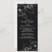 Apple Blossom op Black Bridal Shower Invitation Kaart (Voorkant)