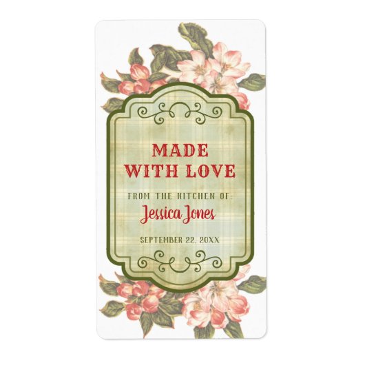 Apple Blossom & Pset | Made with Love Etiket (Voorkant)