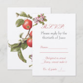 Apple Blossom RSVP-kaart RSVP Kaartje (Voorkant / Achterkant)