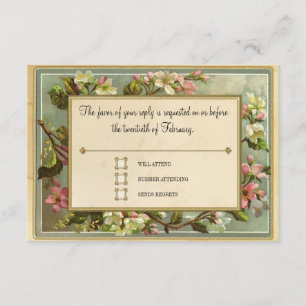  Apple Blossom, Tea Sined Typografie RSVP Kaartje