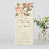 Apple Blossom Trouwprogramma Kaart (Staand voorkant)
