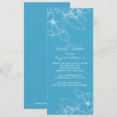 Apple Blossom Turquoise Bridal Shower Uitnodiging (Voorkant / Achterkant)