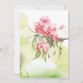 Apple Blossom Waterverf Pinks Garden Wedding Kaart (Achterkant)