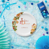 Apple Blossom Waterverf Stems Wedding Papieren Bordje (Feest)