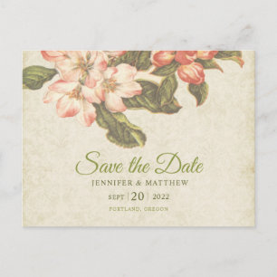 Apple Blossom Wedding Datum opslaan Briefkaart