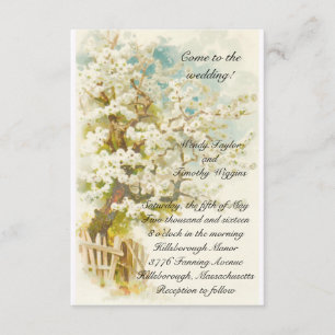 Apple Blossom Wedding Invitation Kaart